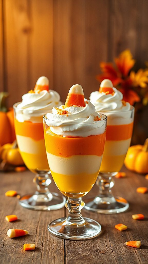 festive candy corn parfaits
