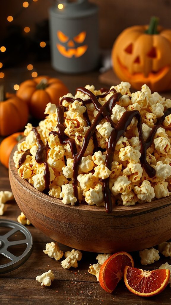 festive chocolate orange popcorn