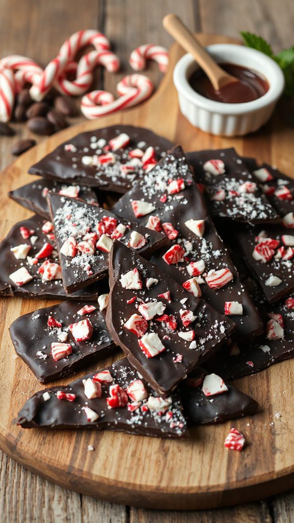 festive dark chocolate bark