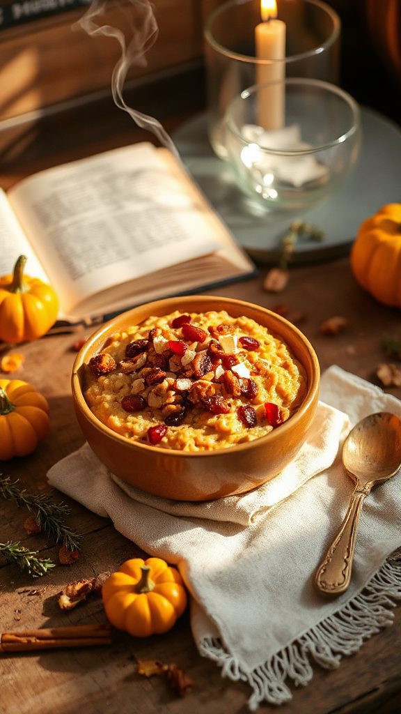 festive fall oatmeal delight