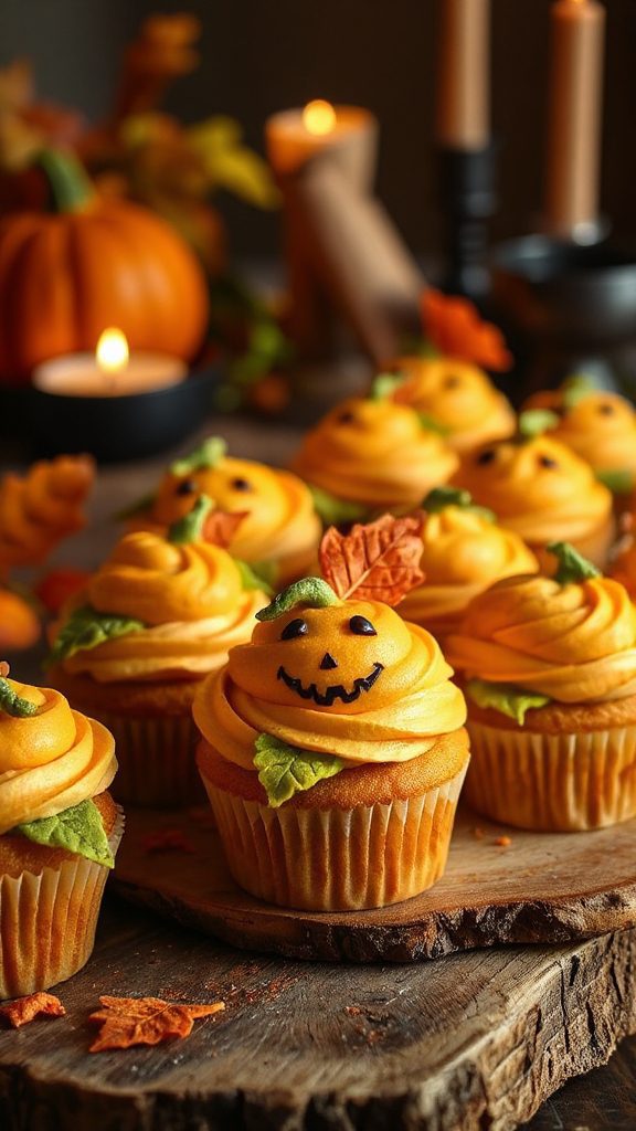 festive fondant pumpkin decorations
