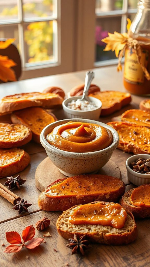 festive gingerbread pumpkin spread