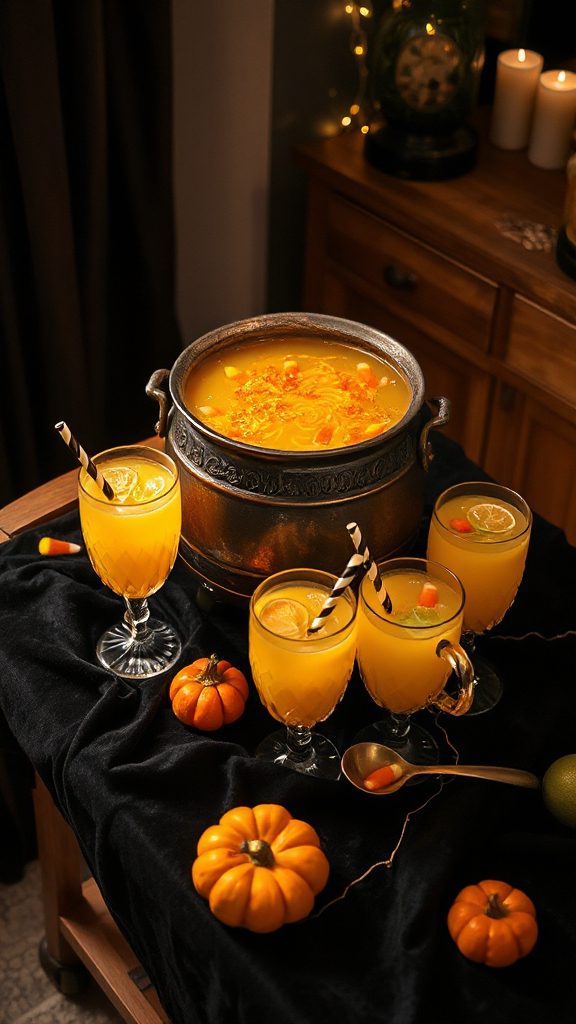 festive halloween candy punch