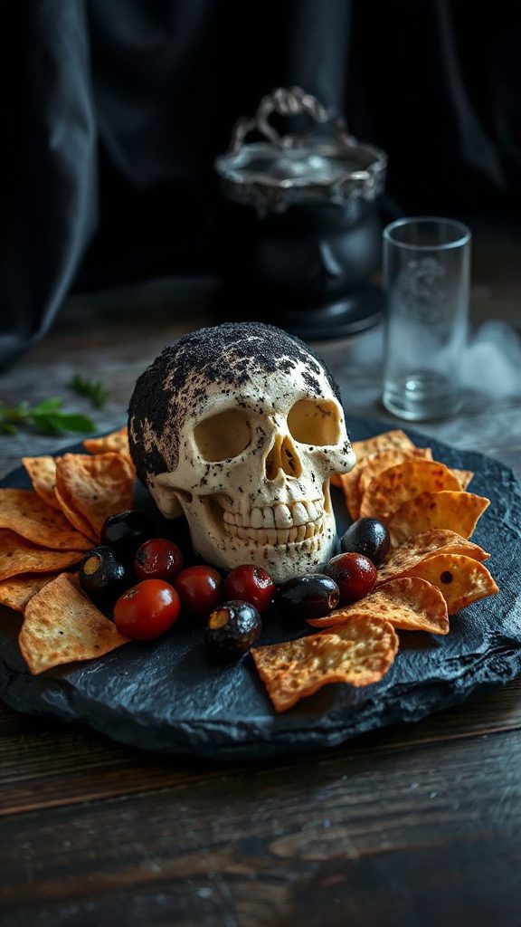 festive halloween cheese ball