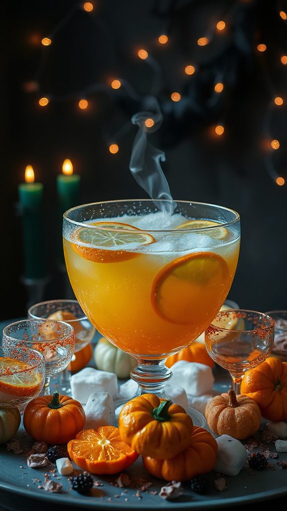 festive halloween citrus drink