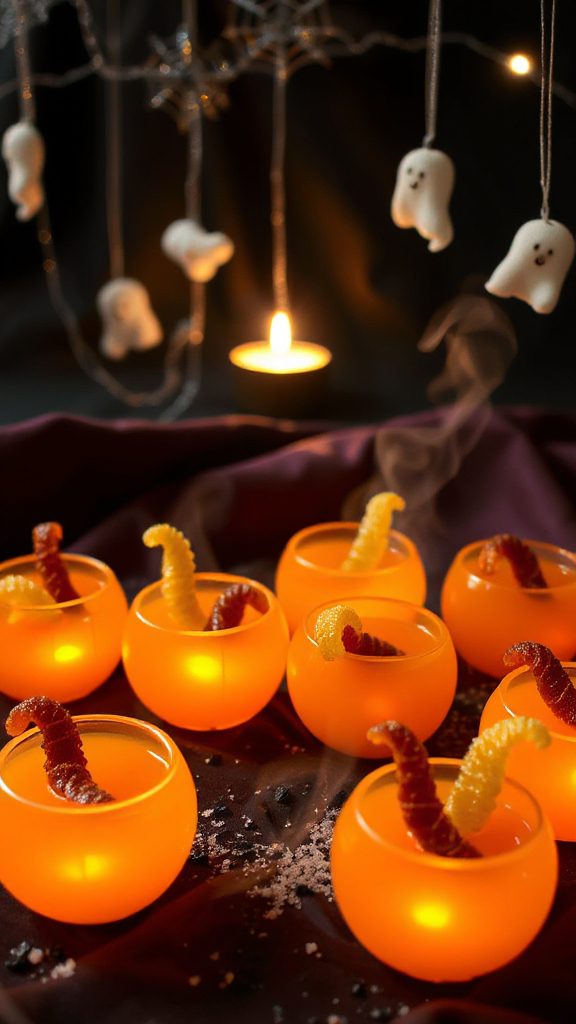 festive halloween citrus jello shots