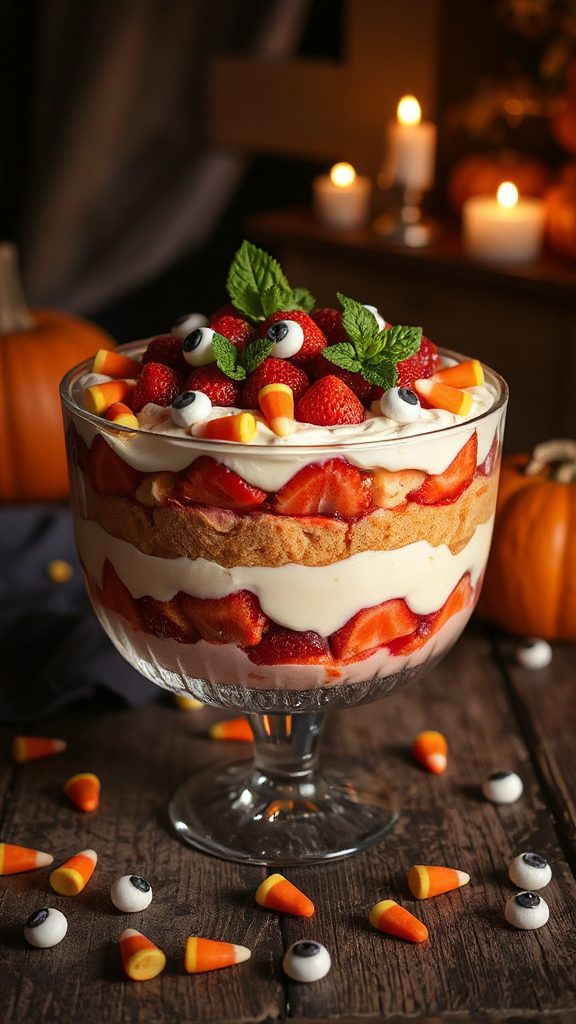 festive halloween dessert trifle