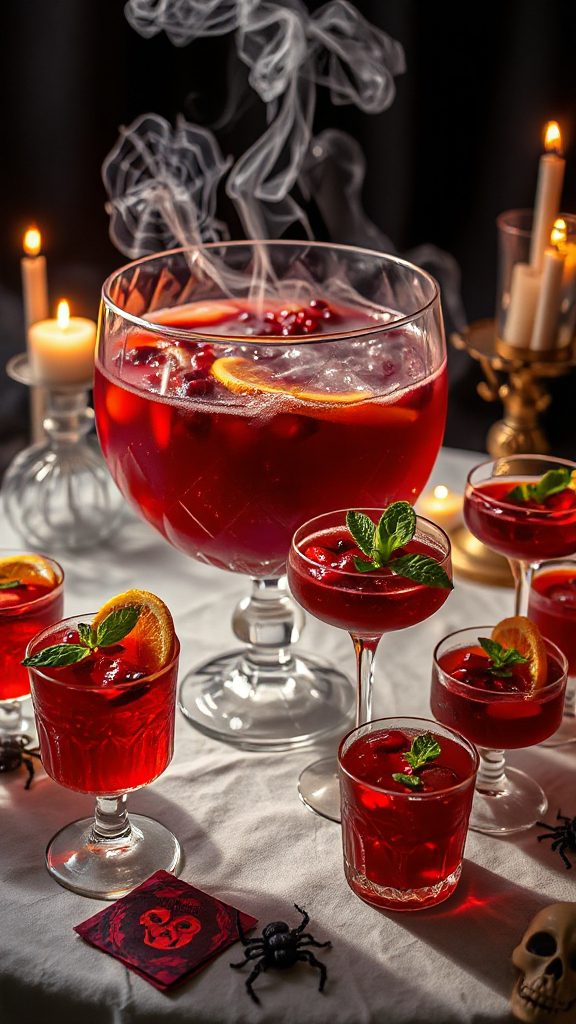 festive halloween fruit punch