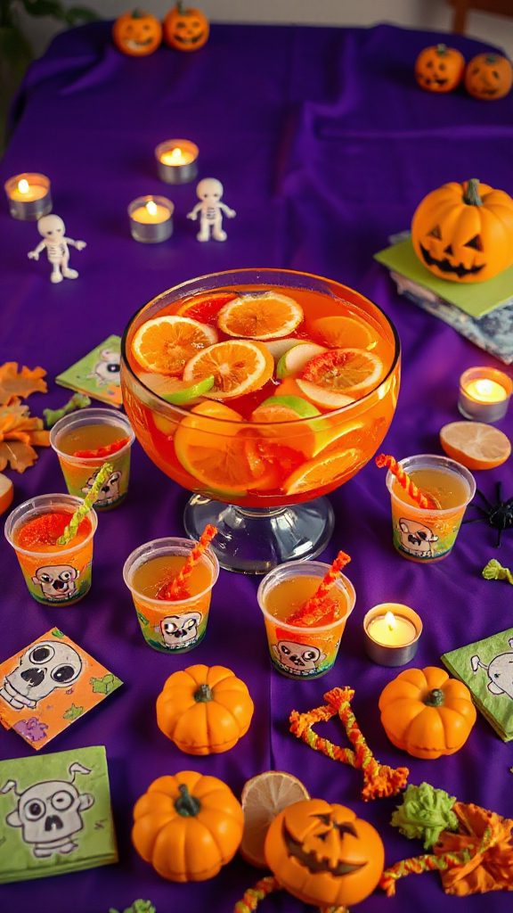festive halloween fruit punch