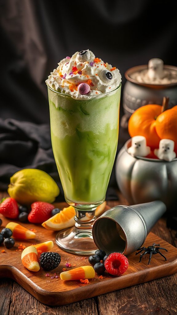 festive halloween fruit shake