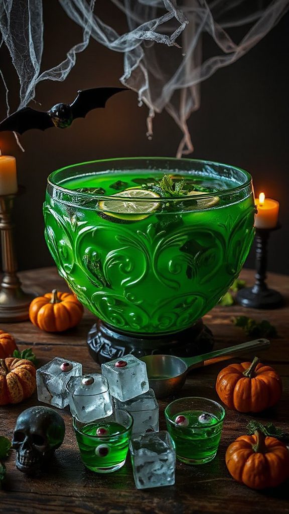 festive halloween green punch