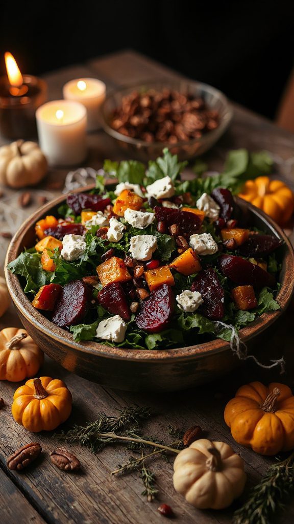 festive halloween harvest salad