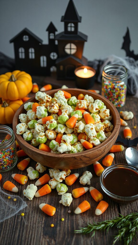 festive halloween popcorn treat
