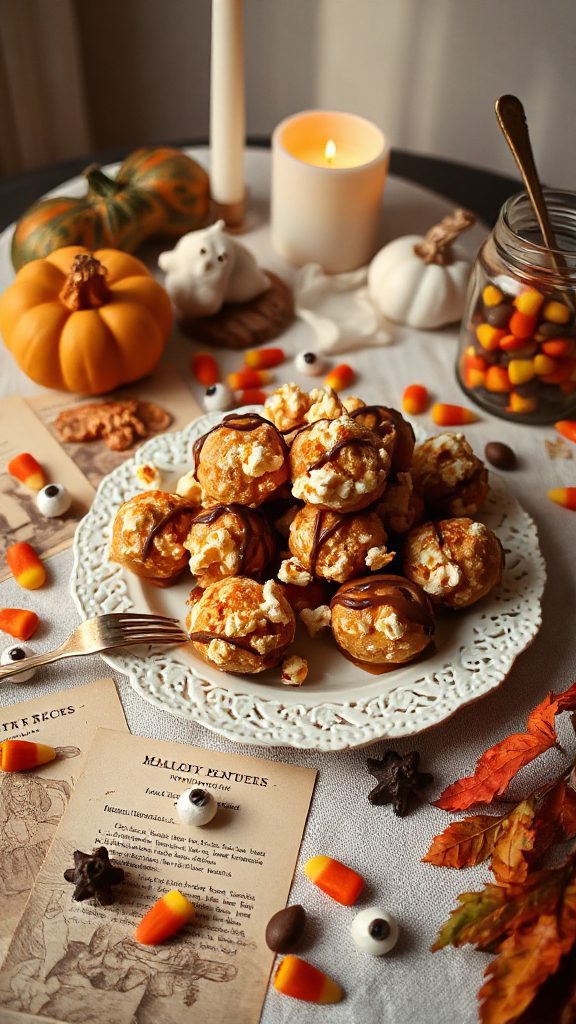 festive halloween popcorn treats