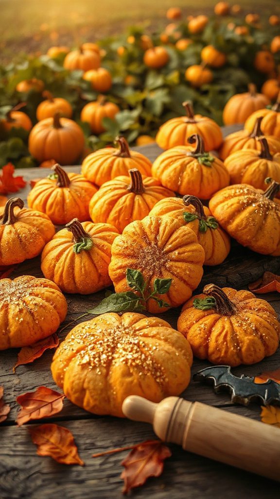 festive halloween pumpkin cookies