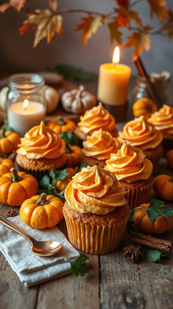 festive halloween pumpkin cupcakes