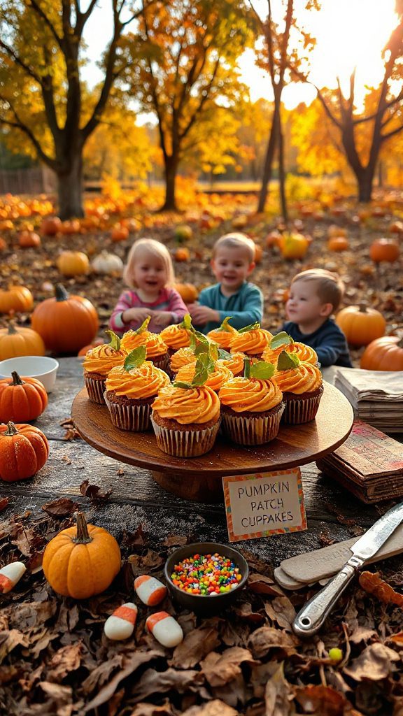 festive halloween pumpkin cupcakes