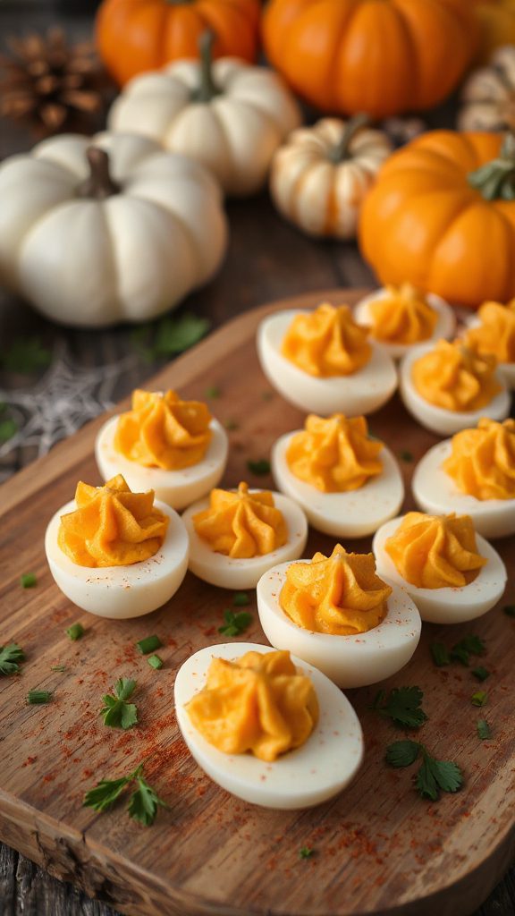 festive halloween pumpkin eggs