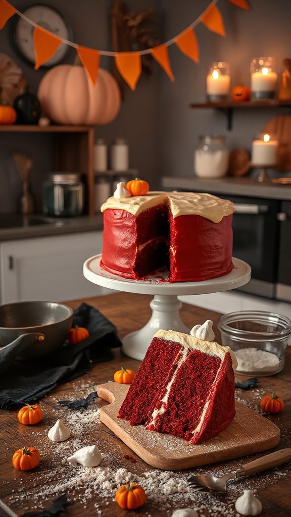 festive halloween red velvet
