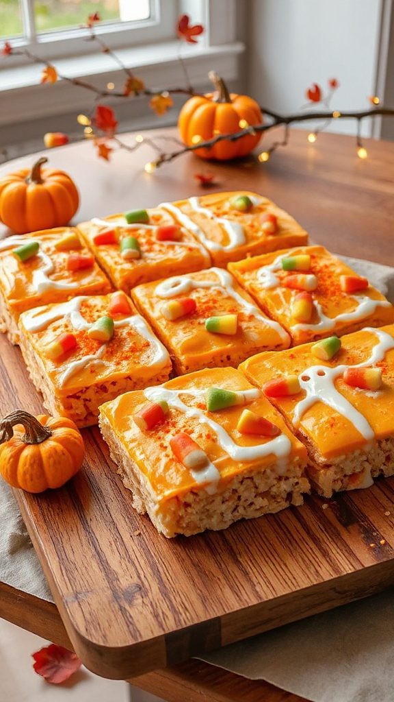 festive halloween rice crispy
