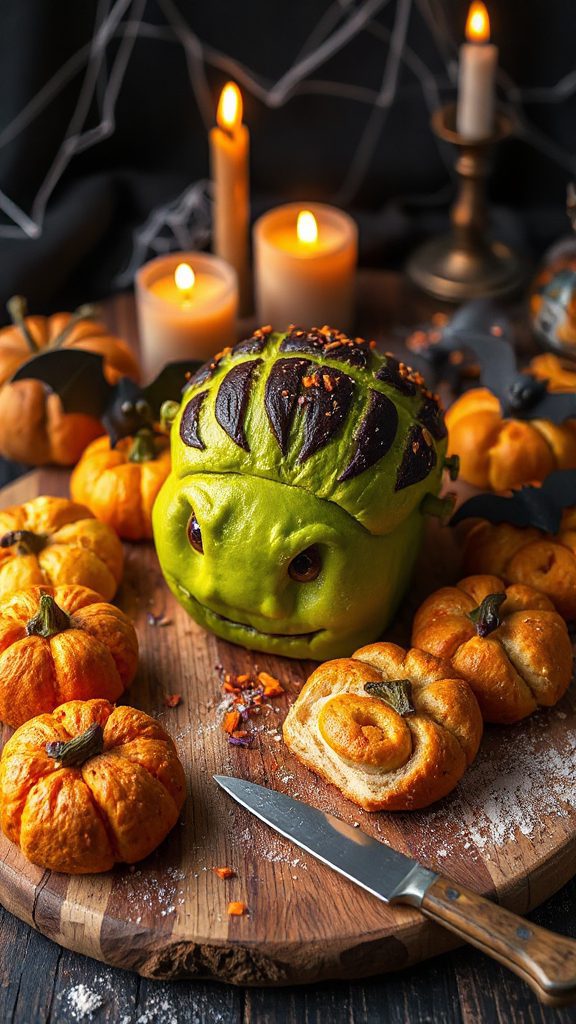 festive halloween sandwich bread