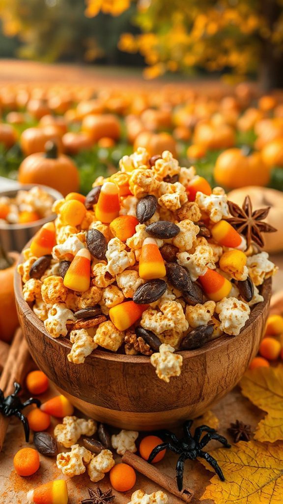 festive halloween snack mix
