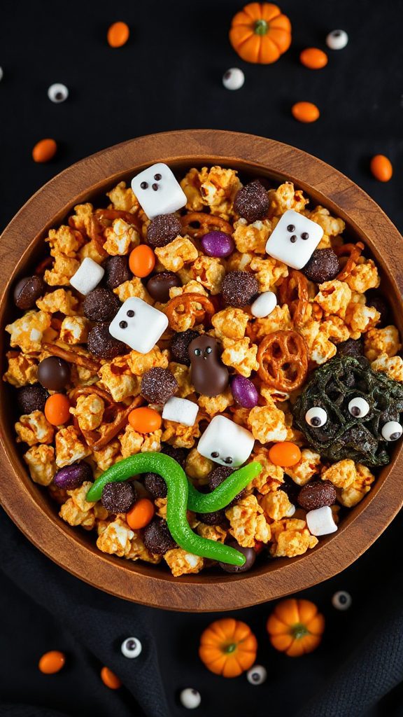 festive halloween snack mix