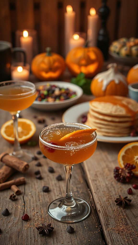 festive maple syrup cocktail