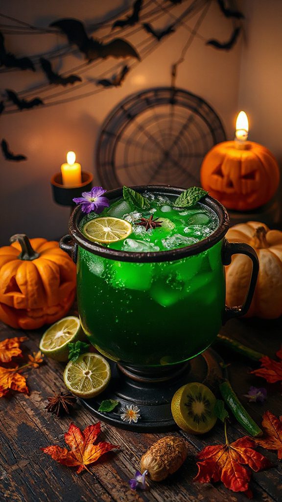 festive nonalcoholic halloween punch