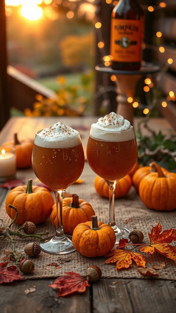 festive pumpkin beer cocktail