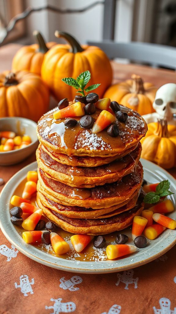 festive pumpkin pancake breakfast