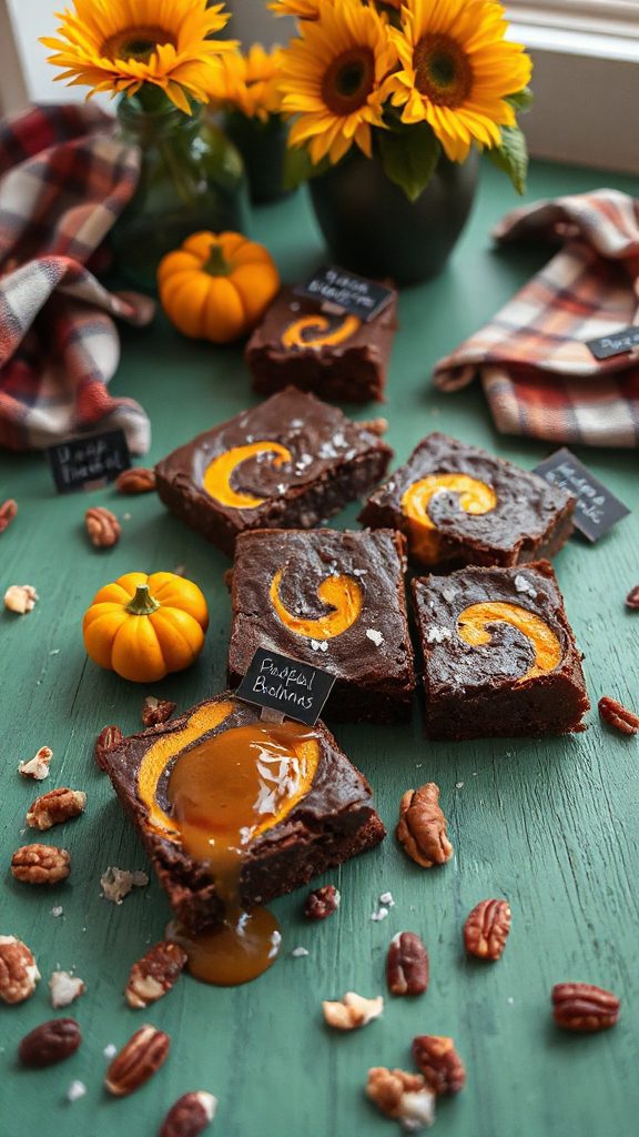 festive pumpkin patch brownies