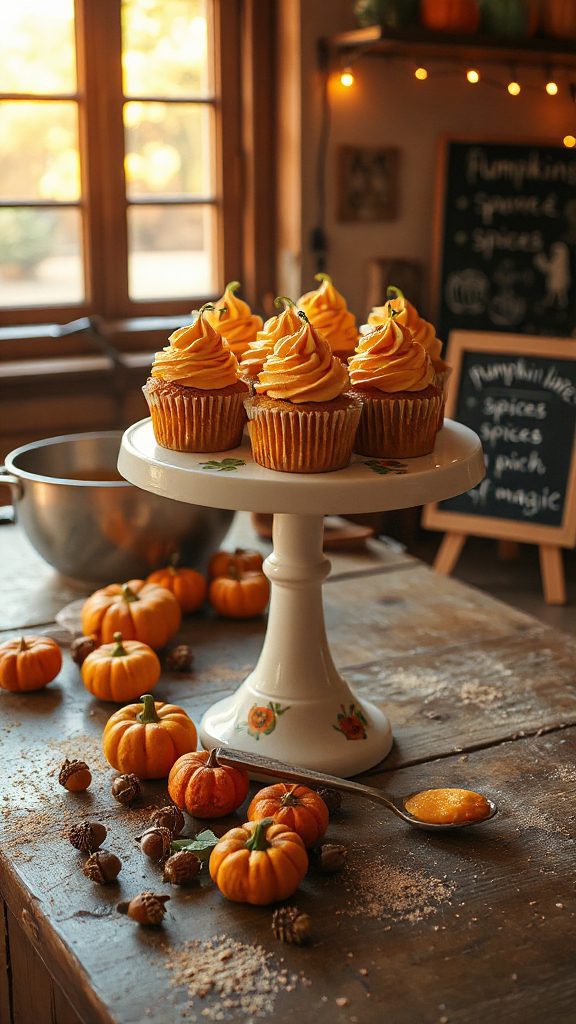 festive pumpkin patch cupcakes