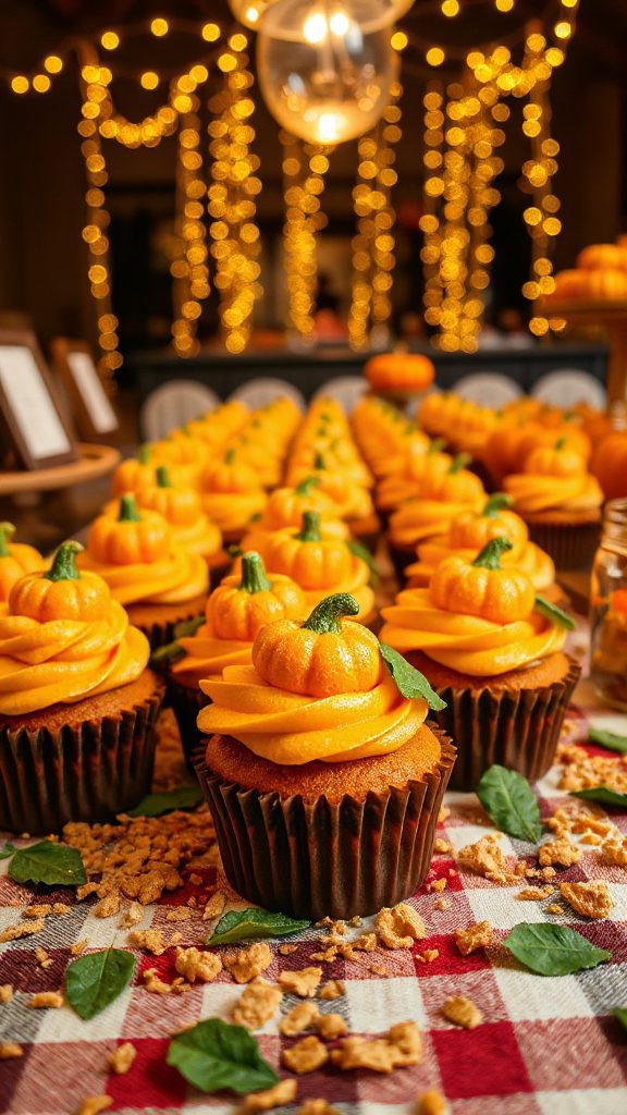 festive pumpkin patch cupcakes