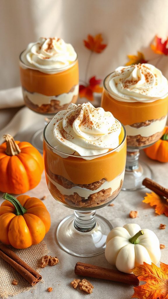 festive pumpkin pie parfaits