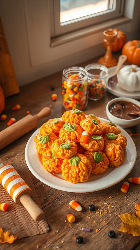 festive pumpkin rice treats