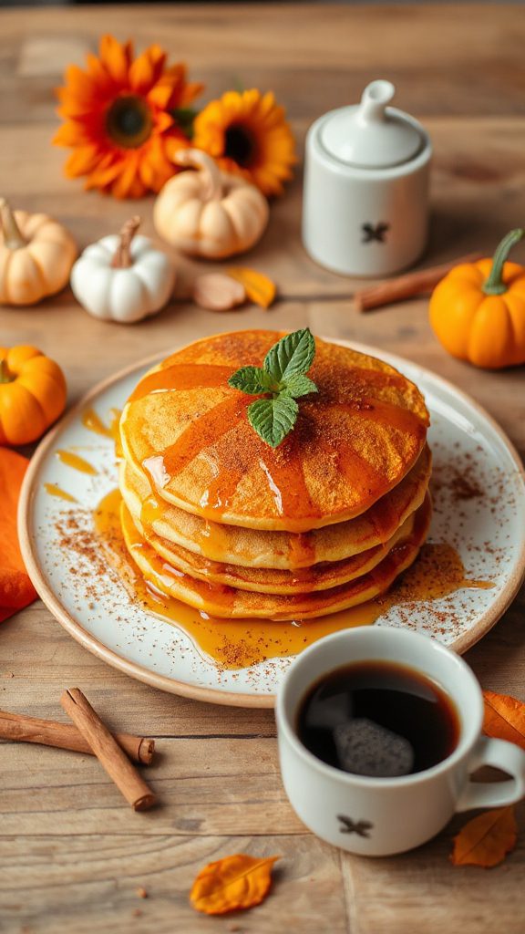 festive pumpkin shaped pancakes recipe