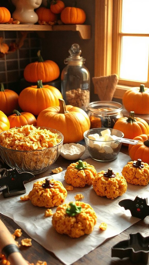 festive pumpkin shaped treats