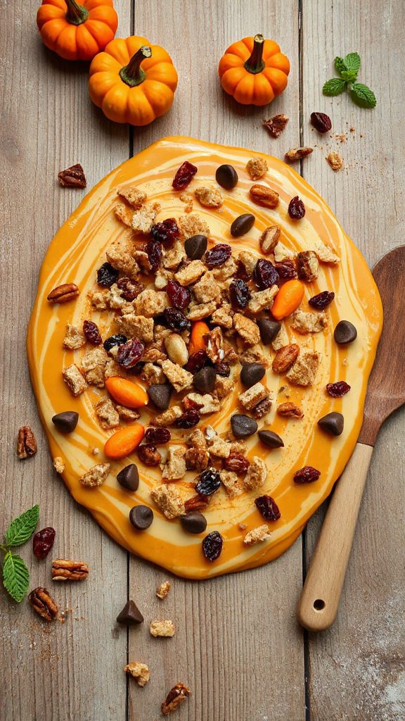 festive pumpkin spice bark