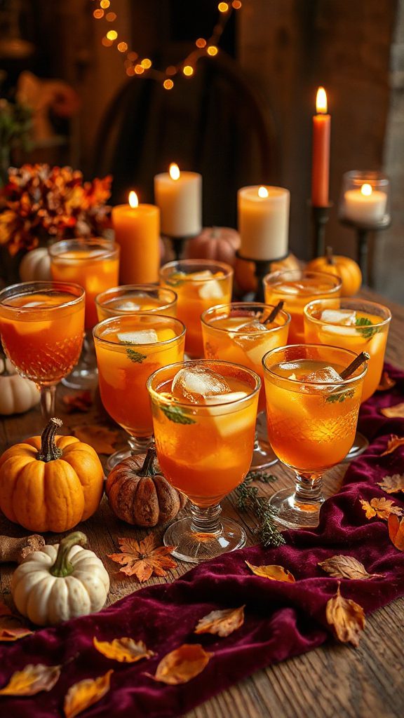 festive pumpkin spice cocktail