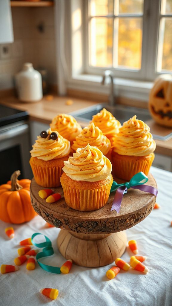 festive pumpkin spice cupcakes