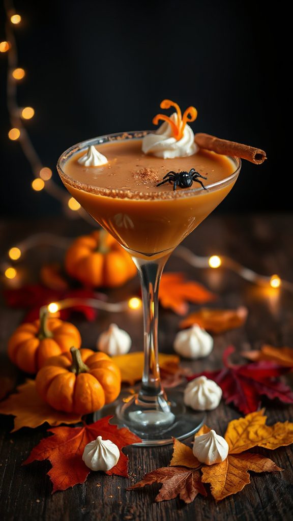 festive pumpkin spice martini
