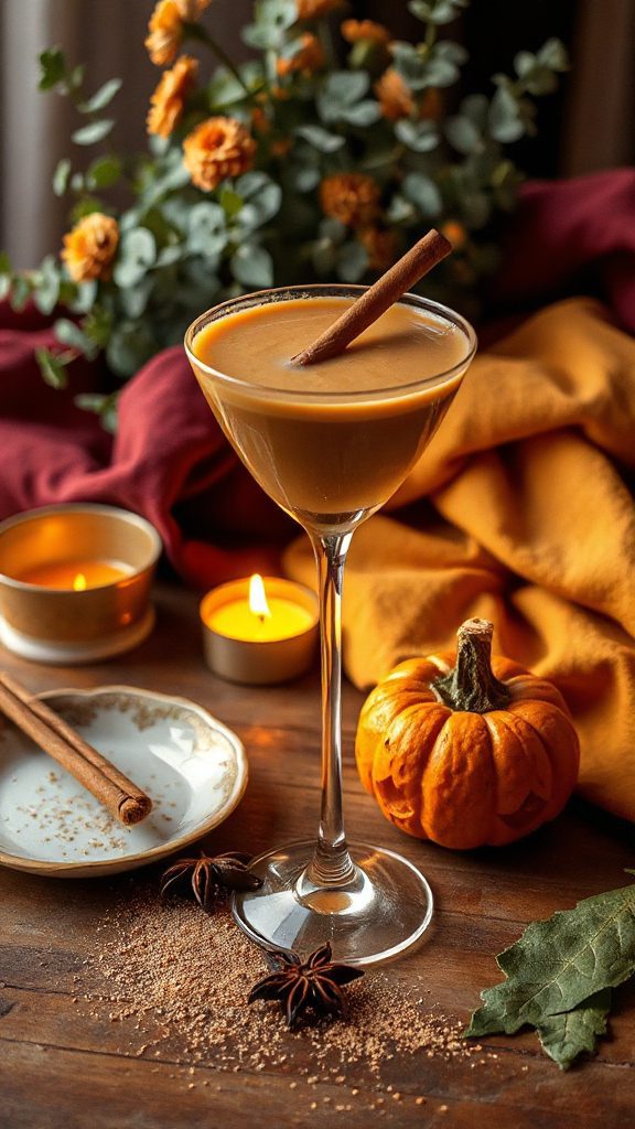 festive pumpkin spice martini