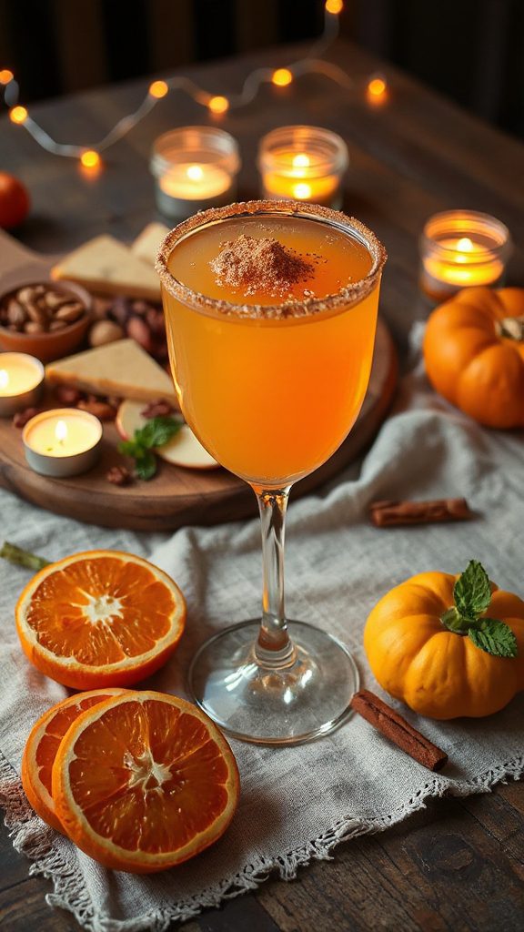 festive pumpkin spice mocktail