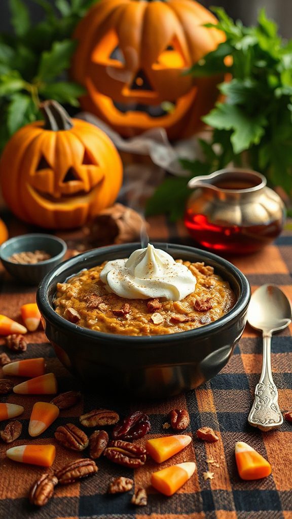 festive pumpkin spice oatmeal