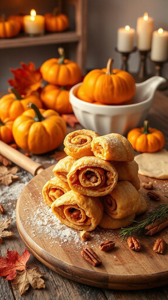 festive pumpkin spice pastries