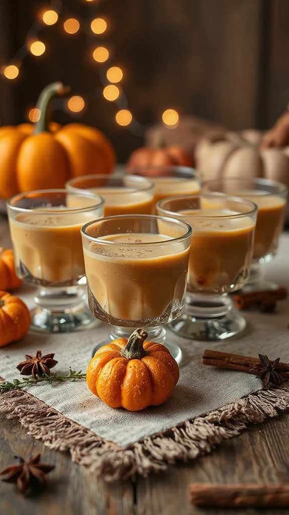 festive pumpkin spice shots