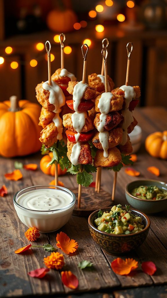 festive pumpkin spice skewers