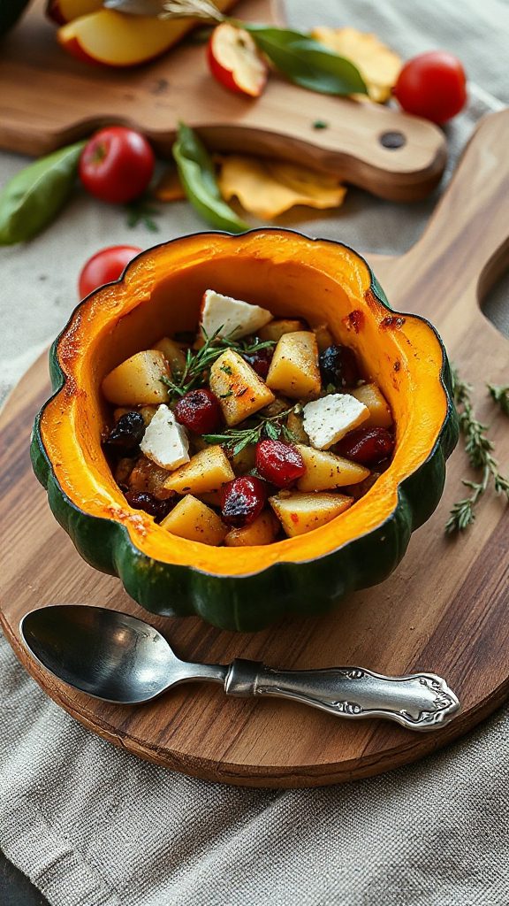 festive stuffed acorn squash