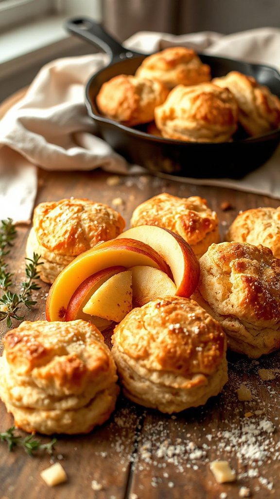 fluffy apple cheddar biscuits
